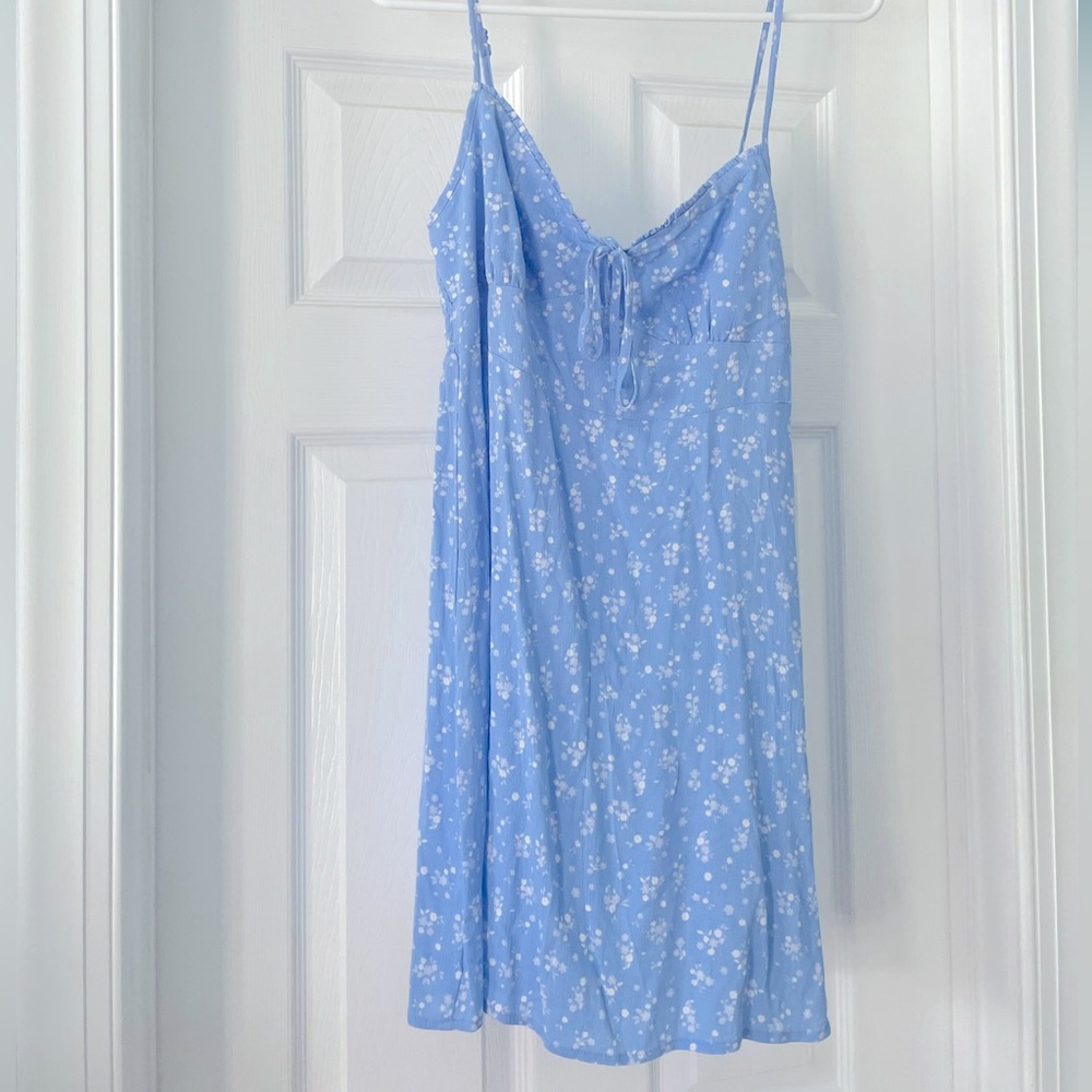 Blue floral cotton sundress